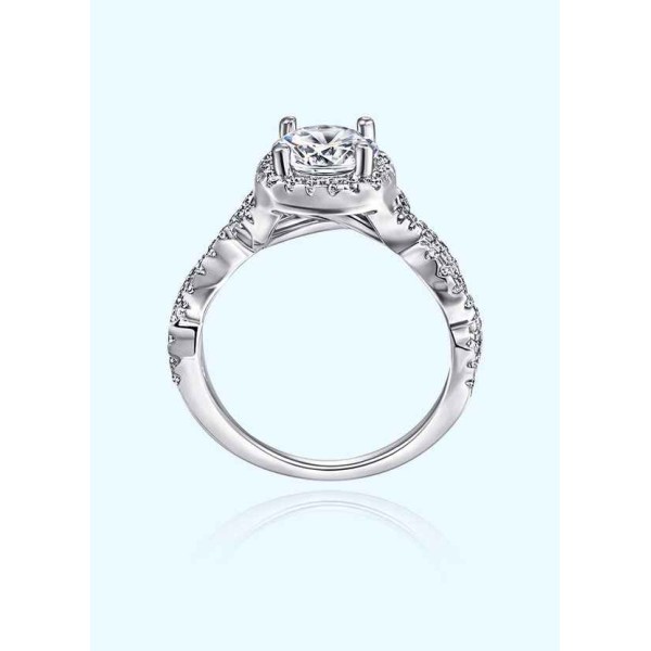 Swirling Hearts CZ Ring
